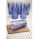 Akrilik Mavi Tekli Uzun Bardak & Su Meşrubat Bardağı 750 ml ( Büyük Boy & Cam Değildir )