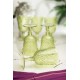 Akrilik Yeşil 6'lı Kadeh & Su Meşrubat Kahve Yanı Bardağı 450 ml ( Cam Değildir )
