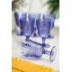 Akrilik Mavi 6'lı Kadeh & Su Meşrubat Kahve Yanı Bardağı 450 ml ( Cam Değildir )
