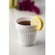 Akrilik Beyaz 6'lı Kısa Bardak & Su Meşrubat Kahve Yanı Bardağı 300 ml ( Cam Değildir )