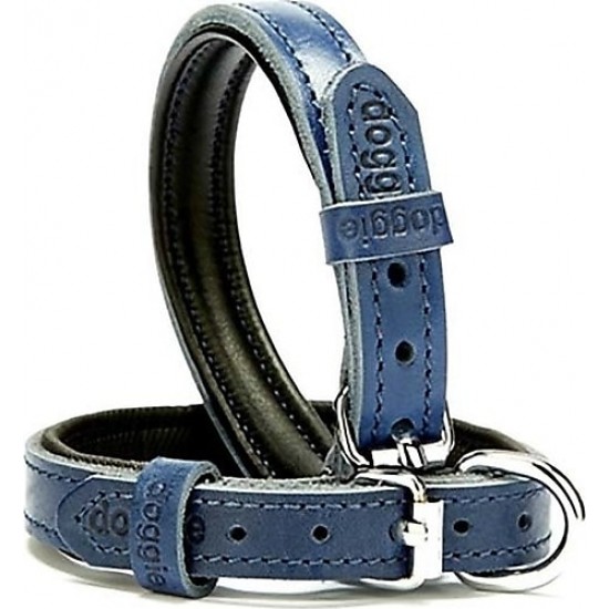 Doggie Comfort Deri Köpek Boyun Tasması 1,5x 25-33 cm Mavi