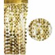 Altın Renk Kalp Şekilli Metalize Saçaklı Arka Fon Perde Dekorasyon